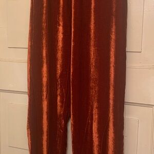 Johnny Was Burnt Orange Velvet Trousers